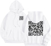 Unisex Funny Qr Code Fuck You Hoodie Bestie Sweatshirt Matching Costumes Hoodies for Couples Best Friends Sweatshirts